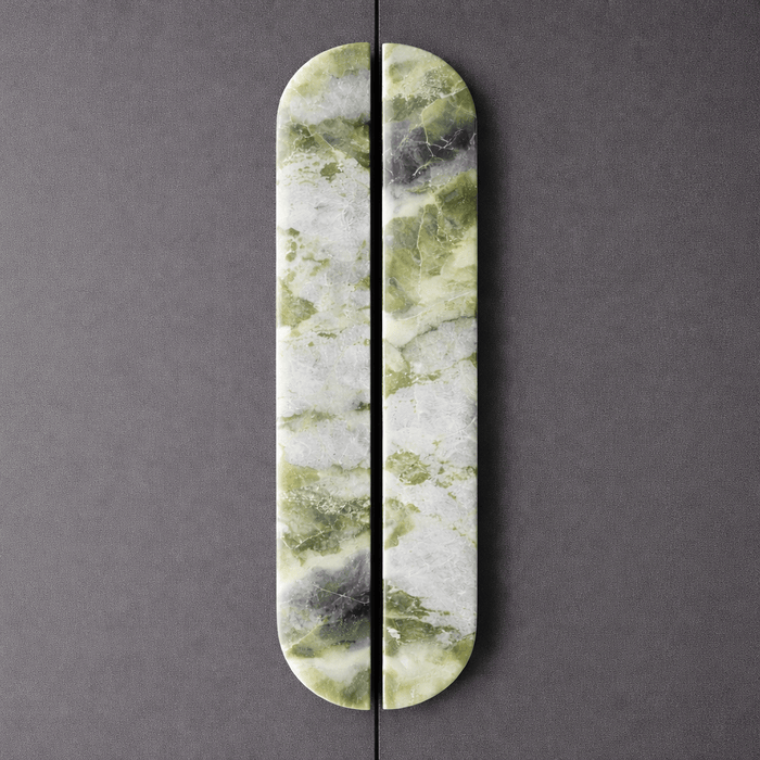 Cabinet Knobs & Handles Bayside Luxe Connemara Green Marble Cabinetry Handles - 320mm (Pair)