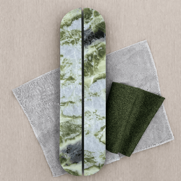 Cabinet Knobs & Handles Bayside Luxe Connemara Green Marble Cabinetry Handles - 320mm (Pair)