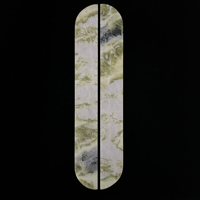 Cabinet Knobs & Handles Bayside Luxe Connemara Green Marble Cabinetry Handles - 320mm (Pair)