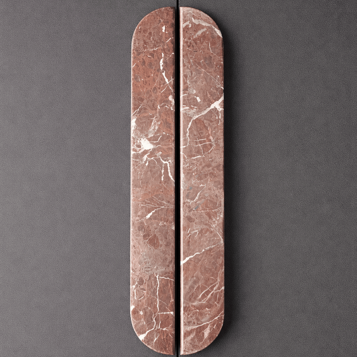 Cabinet Knobs & Handles Bayside Luxe Rosso Levanto Marble Cabinetry Handles - 320mm (Pair)