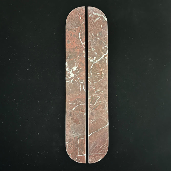 Cabinet Knobs & Handles Bayside Luxe Rosso Levanto Marble Cabinetry Handles - 320mm (Pair)