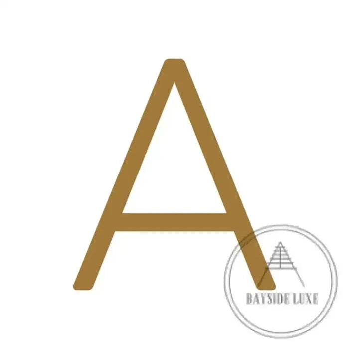 House Numbers and Letters Bayside Luxe Signage - Hammered Antique Brass Floating Numbers and Letters - Noosa 10cm