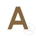 House Numbers and Letters Antique Brass / 20cm / A Bayside Luxe Signage - Solid Antique Brass Floating Numbers and Letters - Beaumaris Bay 20 cm