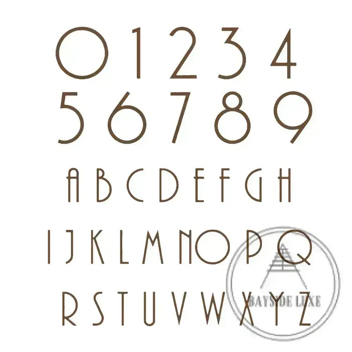 House Numbers and Letters Bayside Luxe Signage - Solid Antique Brass Floating Numbers and Letters - Merricks Beach 20cm