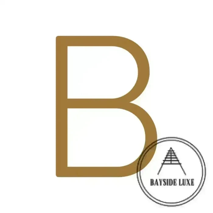 House Numbers and Letters 15 cm / B Bayside Luxe Signage - Solid Antique Brass Floating Numbers and Letters - Watson's Bay 15cm
