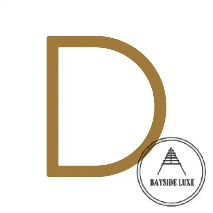 House Numbers and Letters 15 cm / D Bayside Luxe Signage - Solid Antique Brass Floating Numbers and Letters - Watson's Bay 15cm