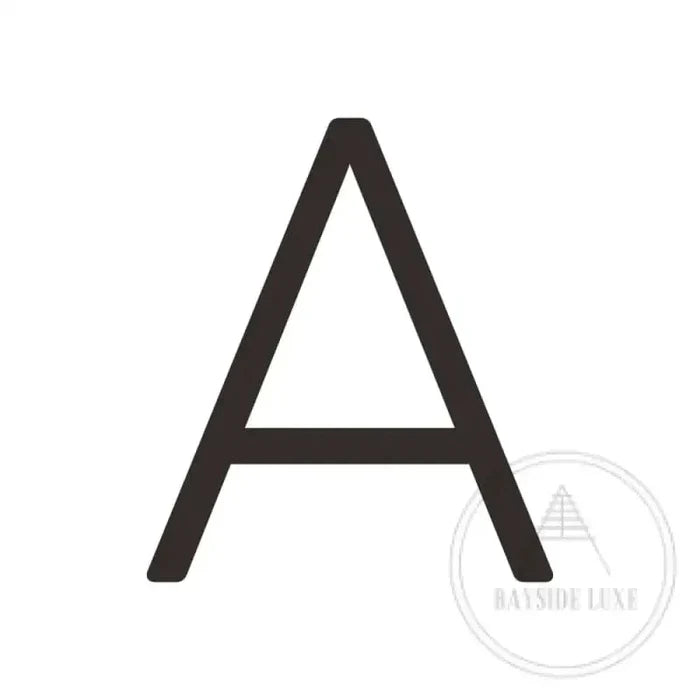 House Numbers and Letters Bayside Luxe Signage - Solid Brass Black Numbers and Letters - Watson's Bay 20cm
