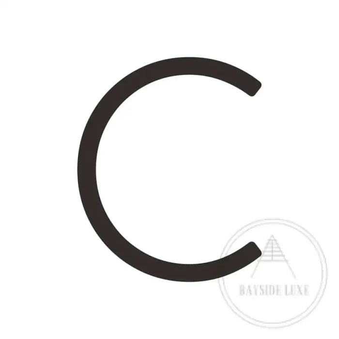 House Numbers and Letters Bayside Luxe Signage - Solid Brass Black Numbers and Letters - Watson's Bay 25cm