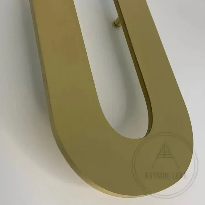 House Numbers and Letters Bayside Luxe Signage - Solid Satin Brass Floating Numbers and Letters - Beaumaris Bay 10cm