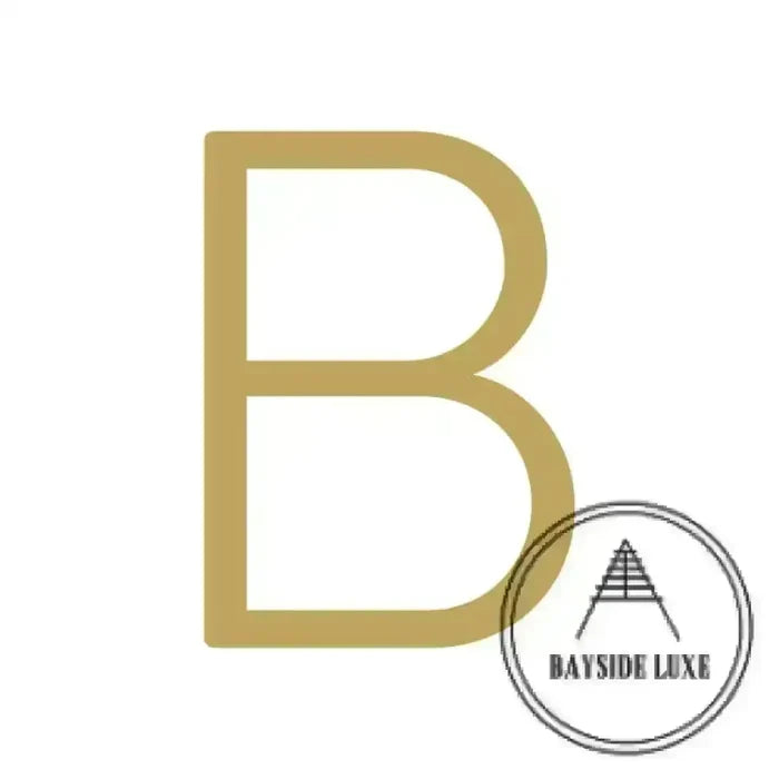 House Numbers and Letters Brushed Satin Brass / 10 cm / B Bayside Luxe Signage - Solid Satin Brass Floating Numbers and Letters - Watson's Bay 10cm