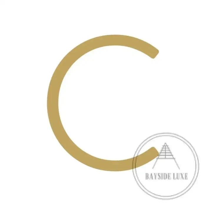 House Numbers and Letters Brushed Satin Brass / 20 cm / C Bayside Luxe Signage - Solid Satin Brass Floating Numbers and Letters - Watson's Bay 20cm