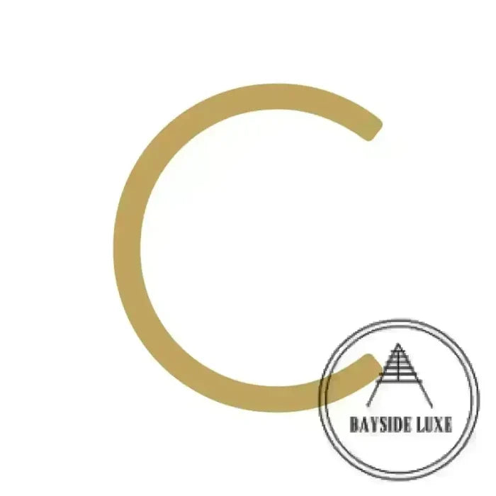 House Numbers and Letters Brushed Satin Brass / 10 cm / C Bayside Luxe Signage - Solid Satin Brass Floating Numbers and Letters - Watson's Bay 10cm