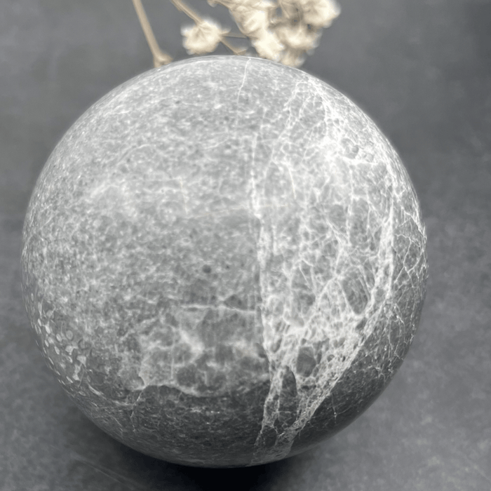 Bayside Luxe Tundra Grey Marble Door Knob - 60mm