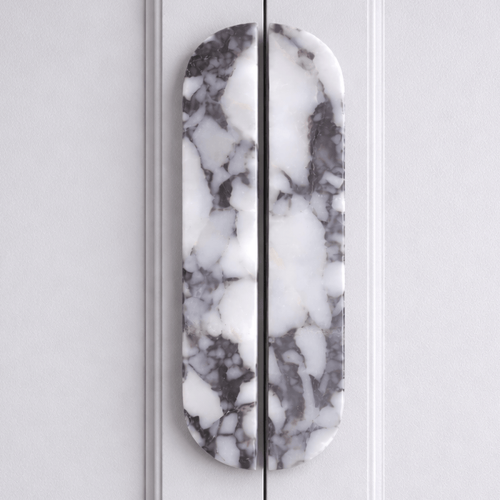 Cabinet Knobs & Handles Bayside Luxe Viola Calacatta Marble Cabinetry Handles - 320mm (Pair)