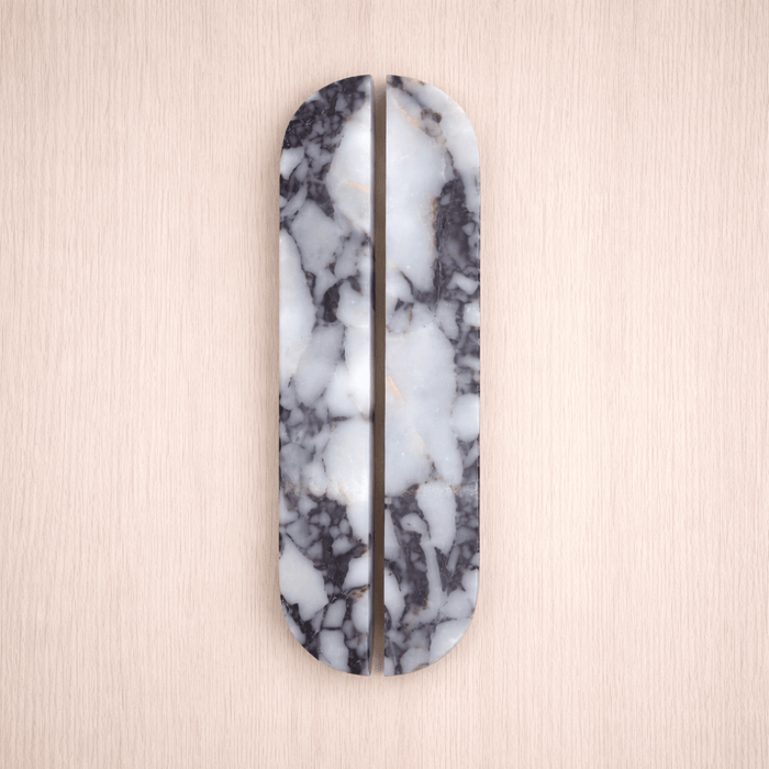 Cabinet Knobs & Handles Bayside Luxe Viola Calacatta Marble Cabinetry Handles - 320mm (Pair)