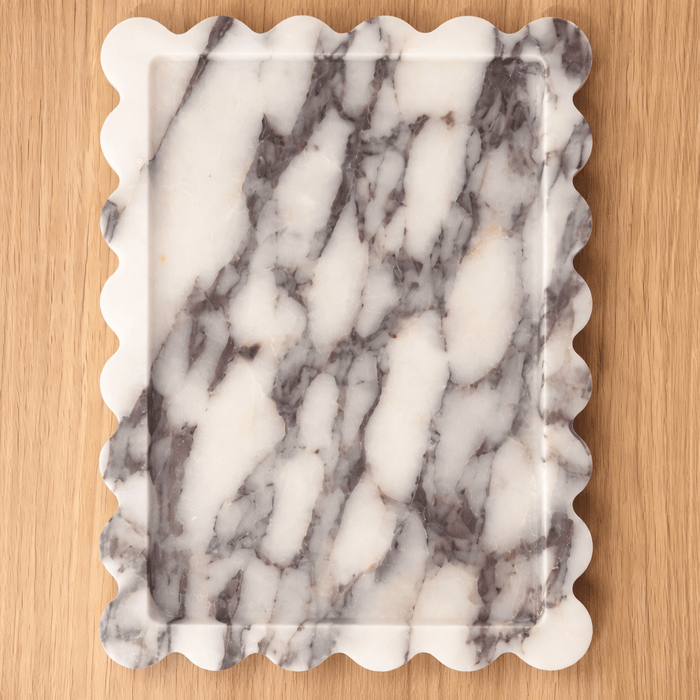 homeware, tea towel Bayside Luxe Calacatta Viola Marble Tray - 275mm