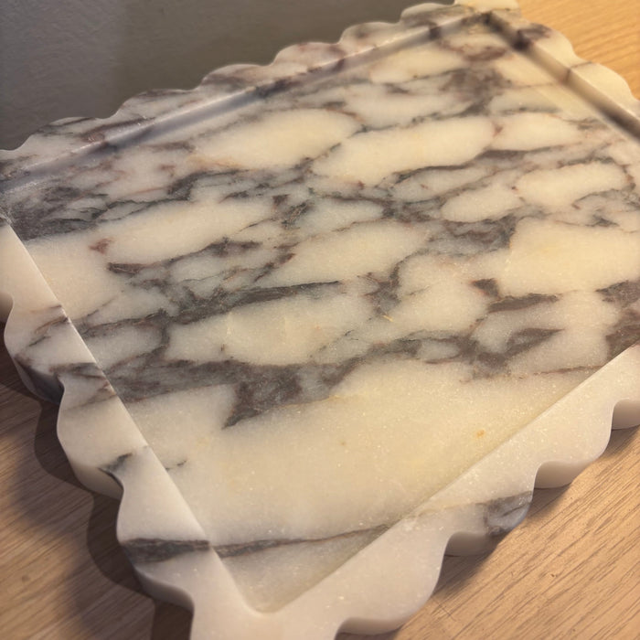 homeware, tea towel Bayside Luxe Calacatta Viola Marble Tray - 275mm
