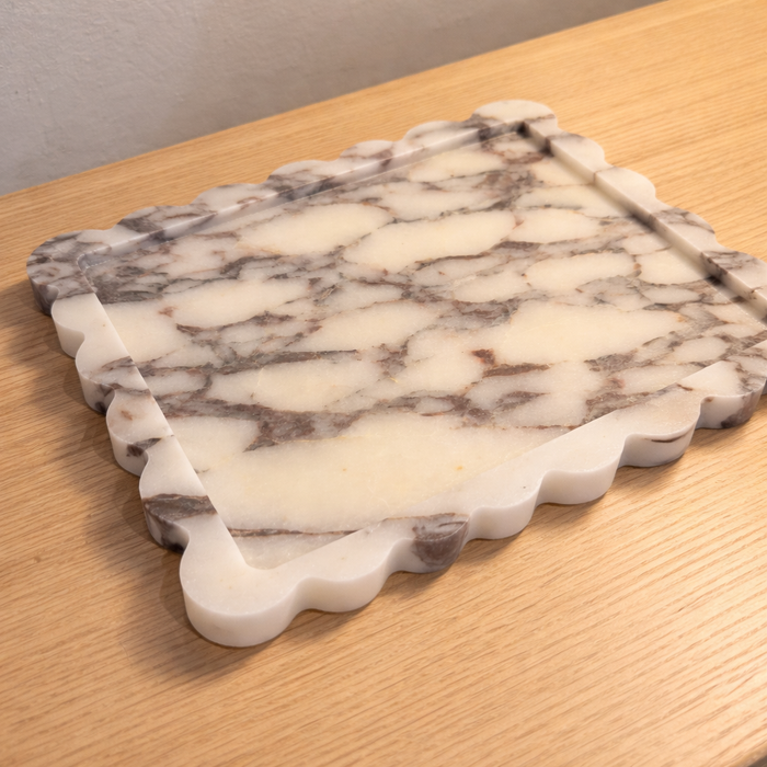 homeware, tea towel Bayside Luxe Calacatta Viola Marble Tray - 275mm