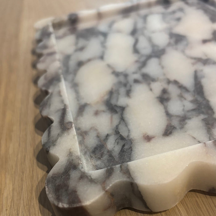homeware, tea towel Bayside Luxe Calacatta Viola Marble Tray - 275mm