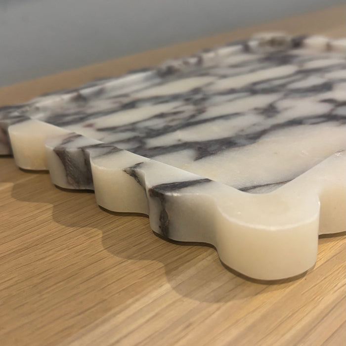 homeware, tea towel Bayside Luxe Calacatta Viola Marble Tray - 275mm