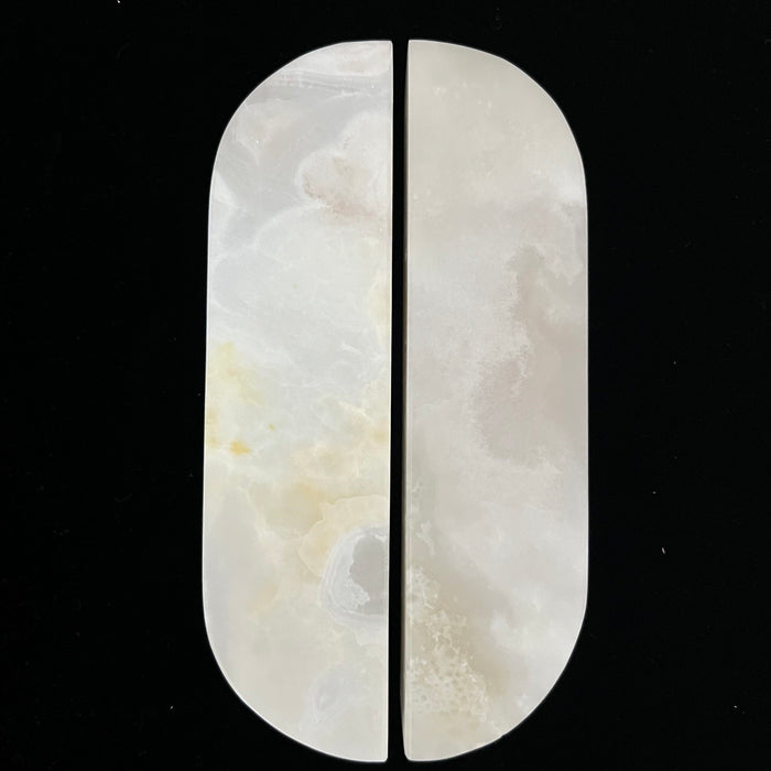 Cabinet Knobs & Handles Bayside Luxe White Onyx Cabinetry Handles - 160mm (Pair)