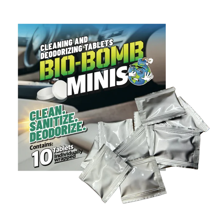 Bio Bombs - Bio-Bomb Minis: Dissolvable Cleaning and Deodorizing Tablets | 10 Pack, 25 Pack, 50 Pack
