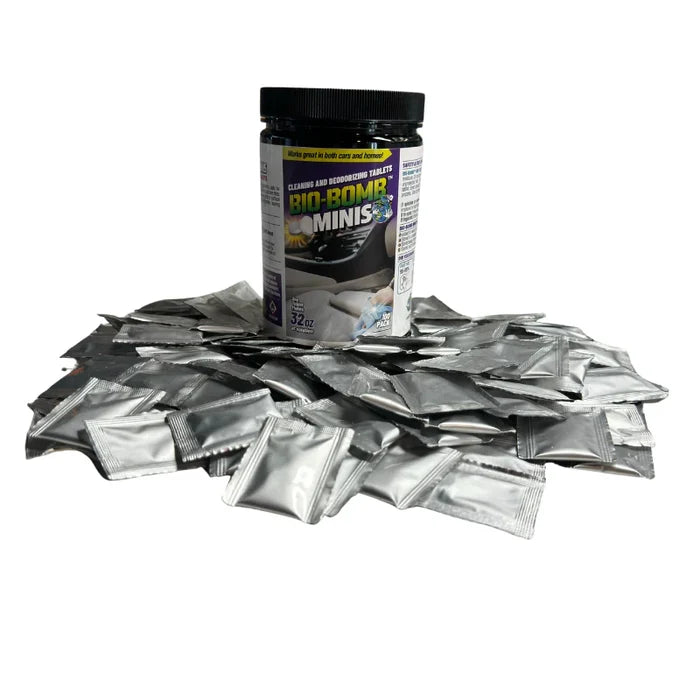 Bio Bombs - Bio-Bomb Minis: Dissolvable Cleaning and Deodorizing Tablets | 10 Pack, 25 Pack, 50 Pack