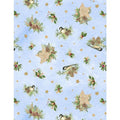 Birds & Pine Toss Light Blue- Let It Snow-Man!