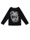 Black Graffiti Print Summer Base Shirt