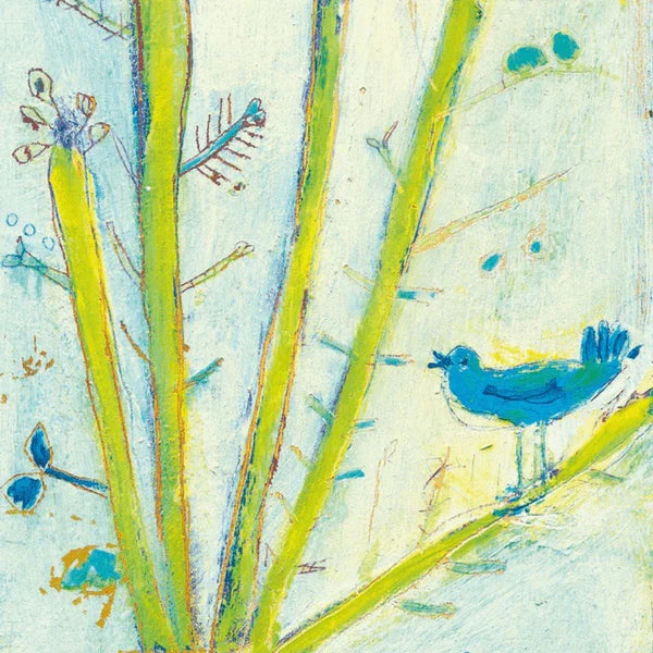 Blue Bird Left Art Print