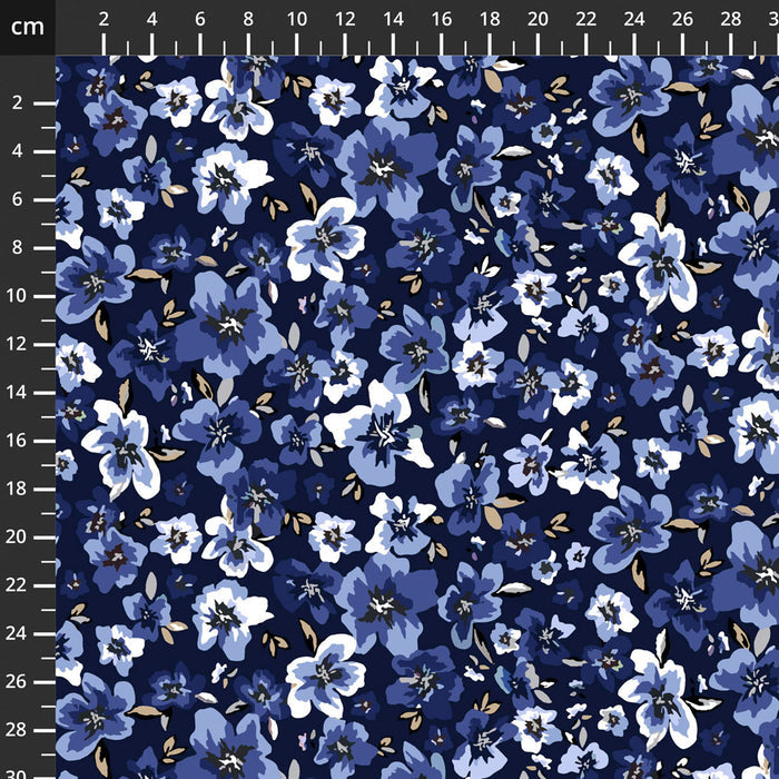 Blue Packed Floral Knit