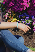 Blue Quartz Bracelet | Wrist Mala for Throat Chakra - Lucky Thanka