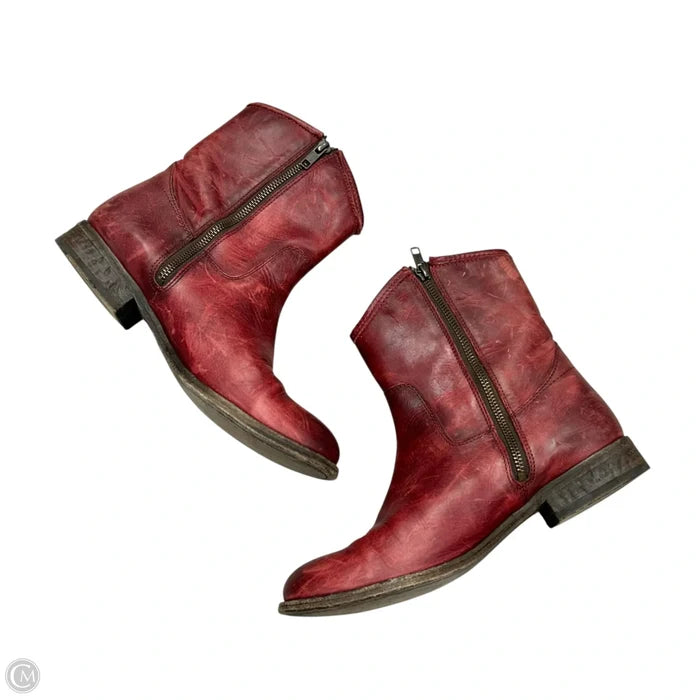 Boots Designer By Frye In Red, Size: 8.5