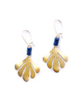 Brass Coco Leaf Earrings