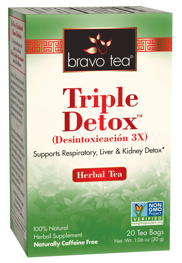 Bravo Tea Triple Detox Herbal Tea — Caffeine Free, 20 Tea Bags