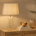 Breamore Clear Glass Wide Table Lamp Base - 30cm - Laura James