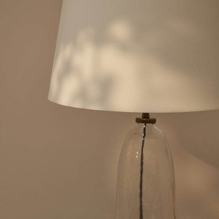 Breamore Clear Glass Wide Table Lamp Base - 30cm - Laura James