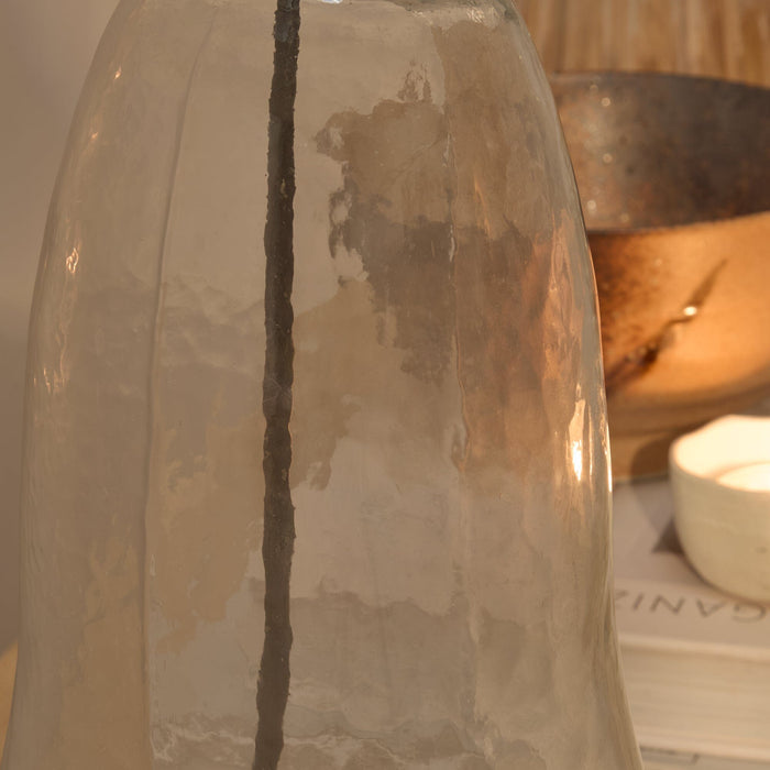 Breamore Clear Glass Wide Table Lamp Base - 30cm - Laura James