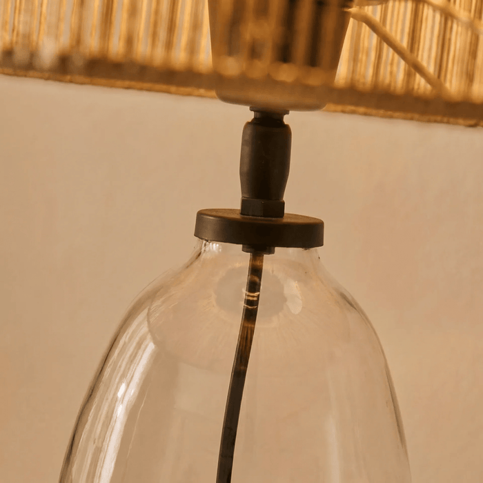 Breamore Clear Glass Wide Table Lamp Base - 30cm - Laura James