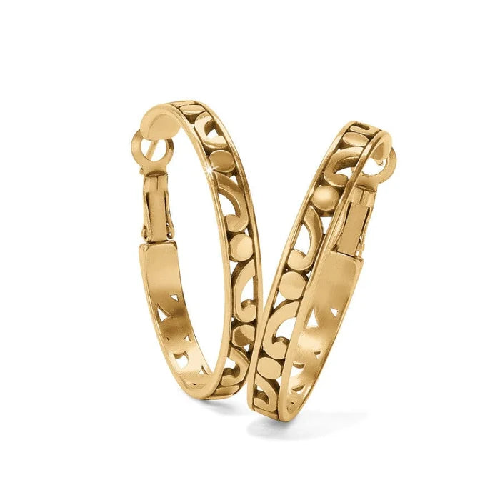 Brighton Contempo Medium Hoop Earrings -Gold