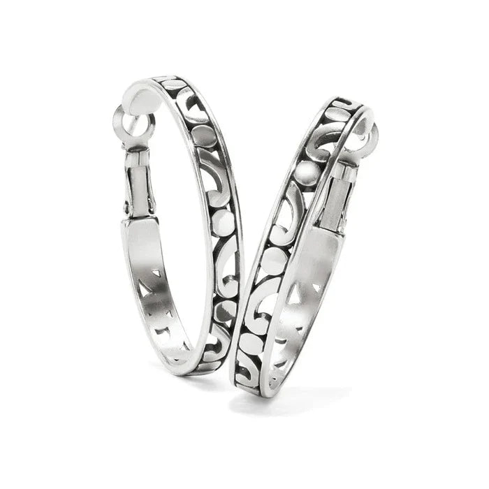 Brighton Contempo Medium Hoop Earrings -Silver