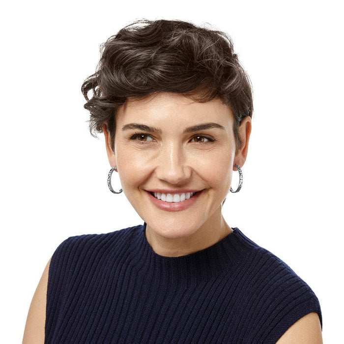 Brighton Contempo Medium Hoop Earrings -Silver