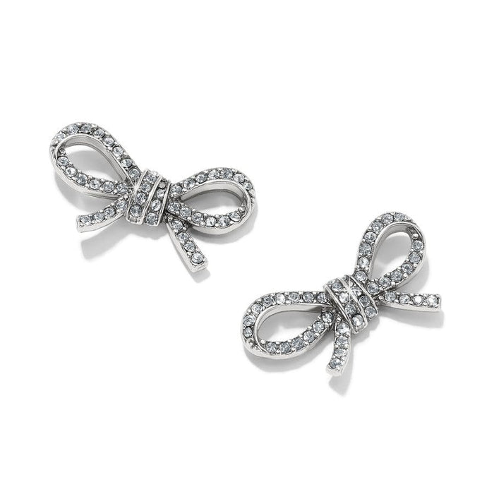 Brighton Illumina Bow Post Earrings -Silver