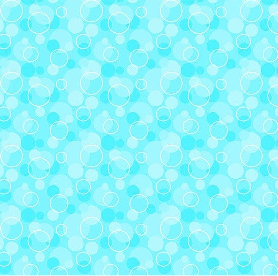 Bubbles Turquoise Flannel