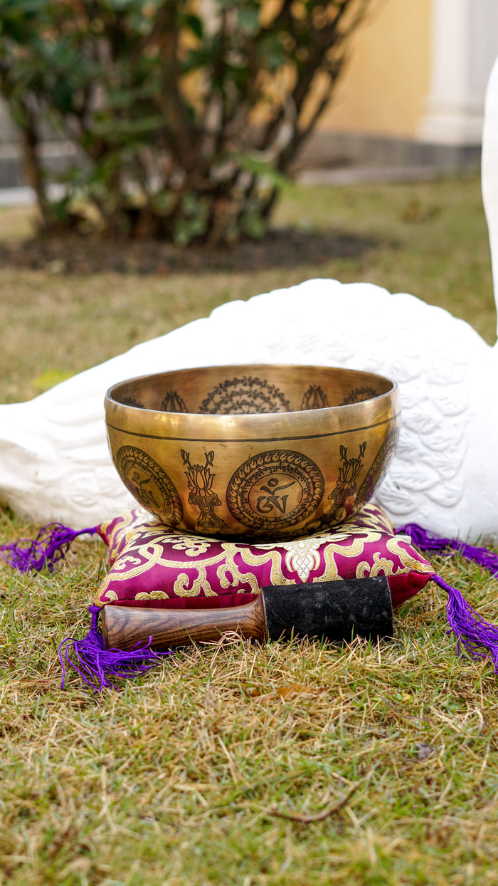 Buddha Tree Engraved Singing Bowl