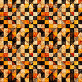 Burnt Orange Checkboard Geo- A Haunting We Will Go