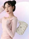 Butterfly Decor Crescent Bag