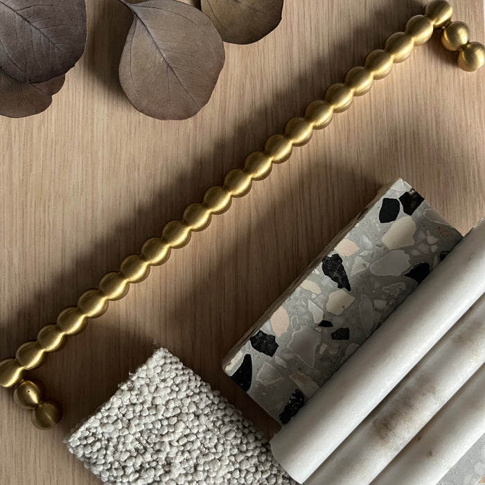 Cabinet Knobs & Handles The Bayside Luxe Cottesloe Solid Satin Brass Cabinetry Handle