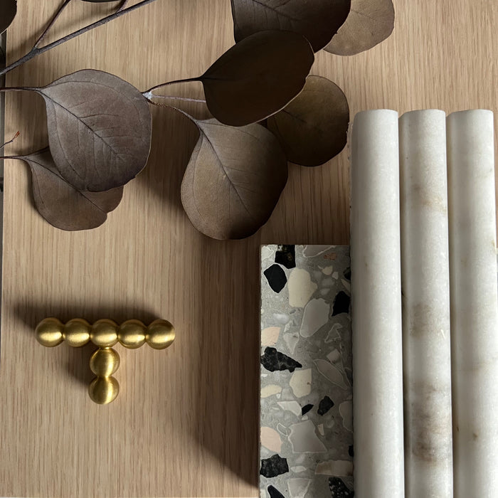 Cabinet Knobs & Handles The Bayside Luxe Cottesloe Solid Satin Brass Cabinetry Handle