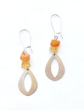 Carnelian + Silver Drop Earrings